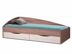 Кровать Фея-3 асимметричная 2000х900 ясень шимо