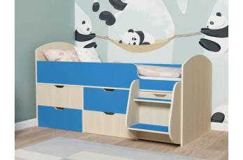 Кровать Малыш-7 Дуб-Голубой