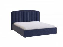 Кровать мягкая 1600 Сиена 2 велюр синий