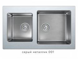 Кухонная мойка Tolero twist TTS-840 Серый металллик 001