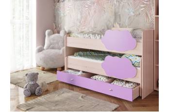 Кровать Соник с ящиком млечный дуб-ирис