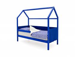 Кровать-домик мягкий Svogen с бортиком синий