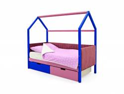 Кровать-домик мягкий Svogen с ящиками синий-лаванда