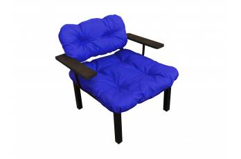 Кресло Дачное синяя подушка