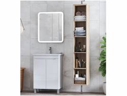 Комплект мебели в ванную Grani 600 белый напольный с дверцами