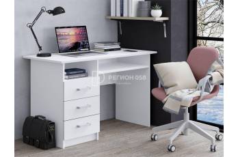 Письменный стол ПС-02 с ящиками белый