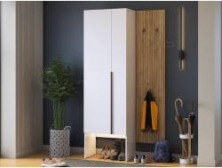 Прихожая Мебельсон К18 дуб крафт золотой/белое дерево