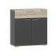 Тумба Санти НМ 013.77 Антрацит/Дуб Крафт Серый