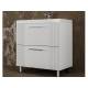 Тумба Альба 80 напольная 2 ящика Слим 80 суфле