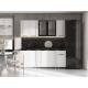Кухня Виктория 2000 мм Пластер Бьянко/Белый (Кастилло темный)