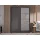 Шкаф-купе Гранд-1 1600 Графит-двери Зеркало-ЛДСП