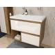 Тумба с раковиной Monaco Wood 800 2 ящика с нишей