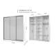 Шкаф-купе Аврора 2000х2400х600 белый фасад зеркало