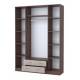Шкаф Квадро 4х-створчатый с 2мя ящиками с 2мя зеркалами