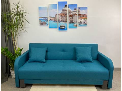 Диван-кровать Поло с подлокотниками Neo Emerald