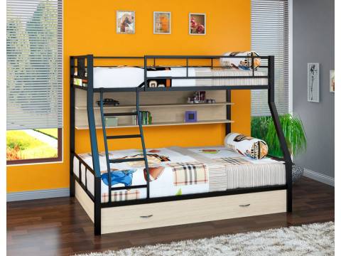 Двухъярусная кровать Гранада - 1 ПЯ черный
