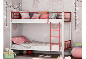 Двухъярусная кровать Севилья-2.01 комбо Белый/Красный