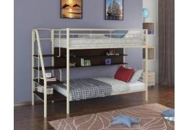 Двухъярусная кровать Толедо П слоновая кость/венге