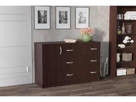 Комод Лофт 3 ящика 1 дверца венге