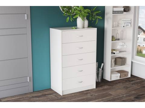 Комод Лофт 5 ящиков белый