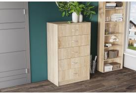 Комод Лофт 5 ящиков дуб сонома