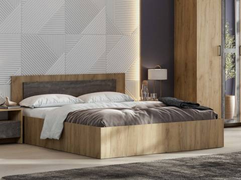 Кровать 1600 МСП 1 Дуб Золотой