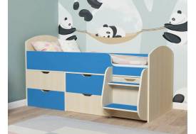 Кровать Малыш-7 Дуб-Голубой