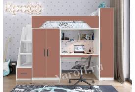 Кровать Тея витенберг/амарант