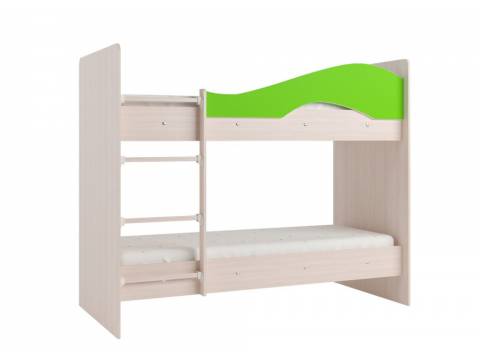 Двухъярусная кровать Мая без ящиков на латофлексах-Лайм