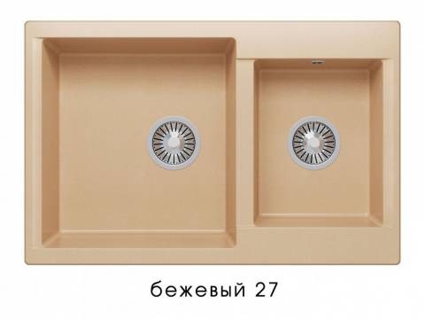 Мойка Polygran Brig-772 Бежевый 27