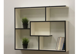 Полка Орион Белый/Черный