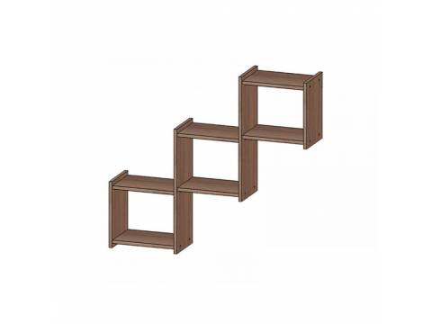 Полка Квадро ясень шимо темный