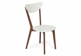 Стул жесткое сиденье Maxi Макси Белый-Коричневый