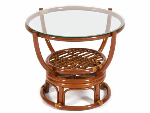 Столик журнальный со стеклом Benoa 5005 Pecan