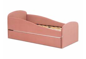 Кровать с ящиком Letmo пудровый (велюр)