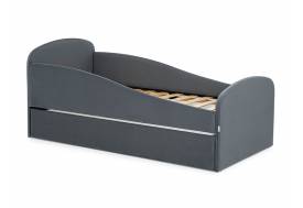 Кровать с ящиком Letmo графит (велюр)