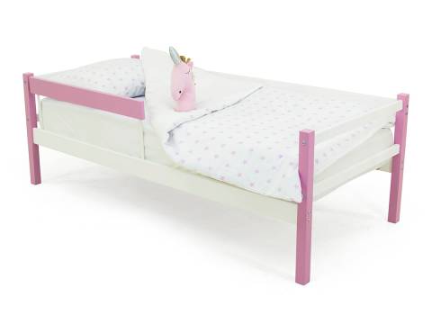 Кровать-тахта Svogen с бортиком лаванда-белый