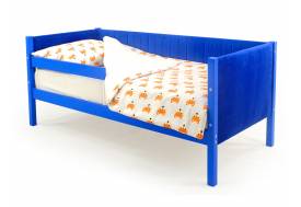 Кровать-тахта мягкая Svogen с бортиком синий