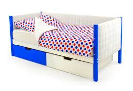 Кровать-тахта мягкая Svogen с ящиками сине-белый