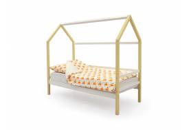 Кровать-домик Svogen с ящиками и бортиком бежево-белый