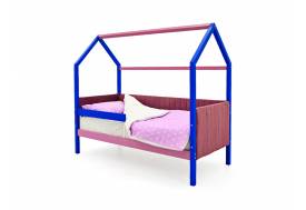 Кровать-домик мягкий Svogen с бортиком синий-лаванда