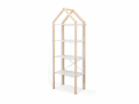 Детский напольный стеллаж-домик трансформер 2 в 1 Svogen бежевый