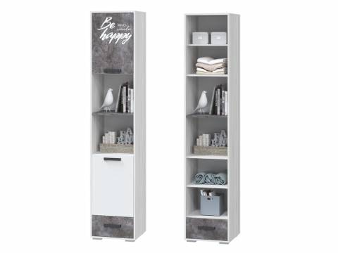 Шкаф для книг с 2 дверками и 1 ящиком Оливер