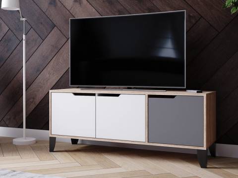 ТВ тумба ТВМ-4 графит/белый