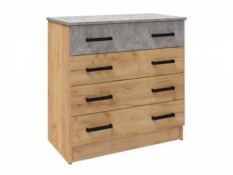 Комод Асти дуб крафт золотой/ателье светлое