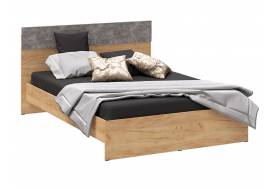 Кровать 1400 Асти дуб крафт золотой/ателье светлое