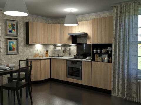 Кухонный гарнитур Симона гранд прайм 2600х1400 мм