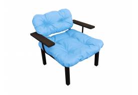 Кресло Дачное голубая подушка