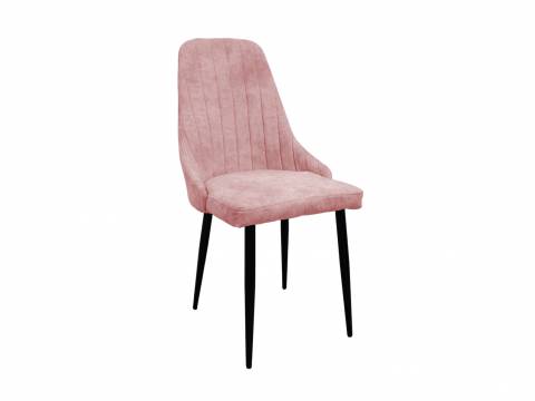 Стул Милан пудровый, чёрные ножки