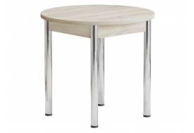 Стол Круглый ЛДСП дуб сонома Хром